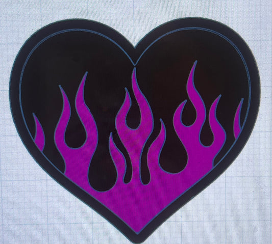 {LG heart w inserts} silicone mold