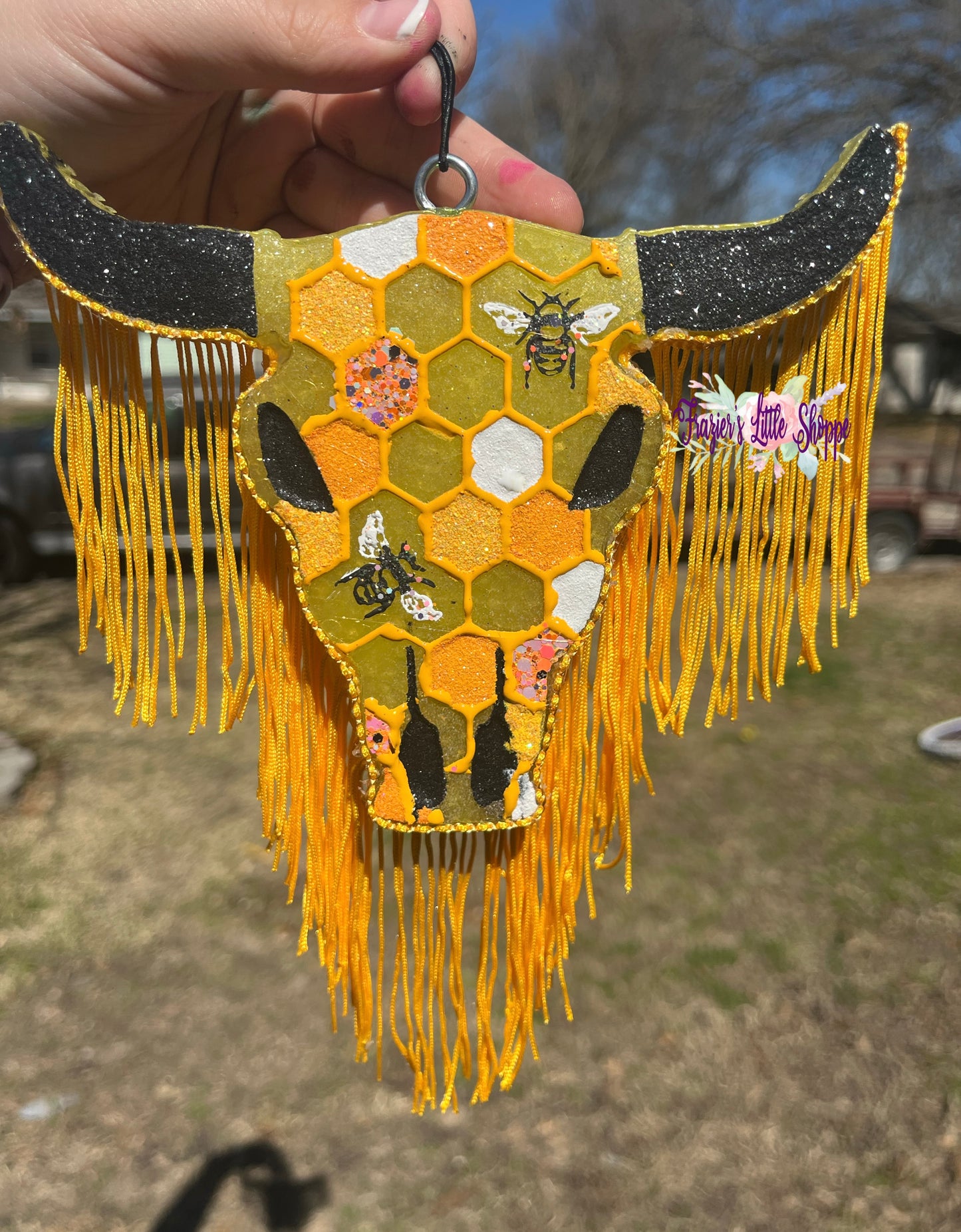 {Bee hive Bull Skull} Small Medium Large Freshie Sizes