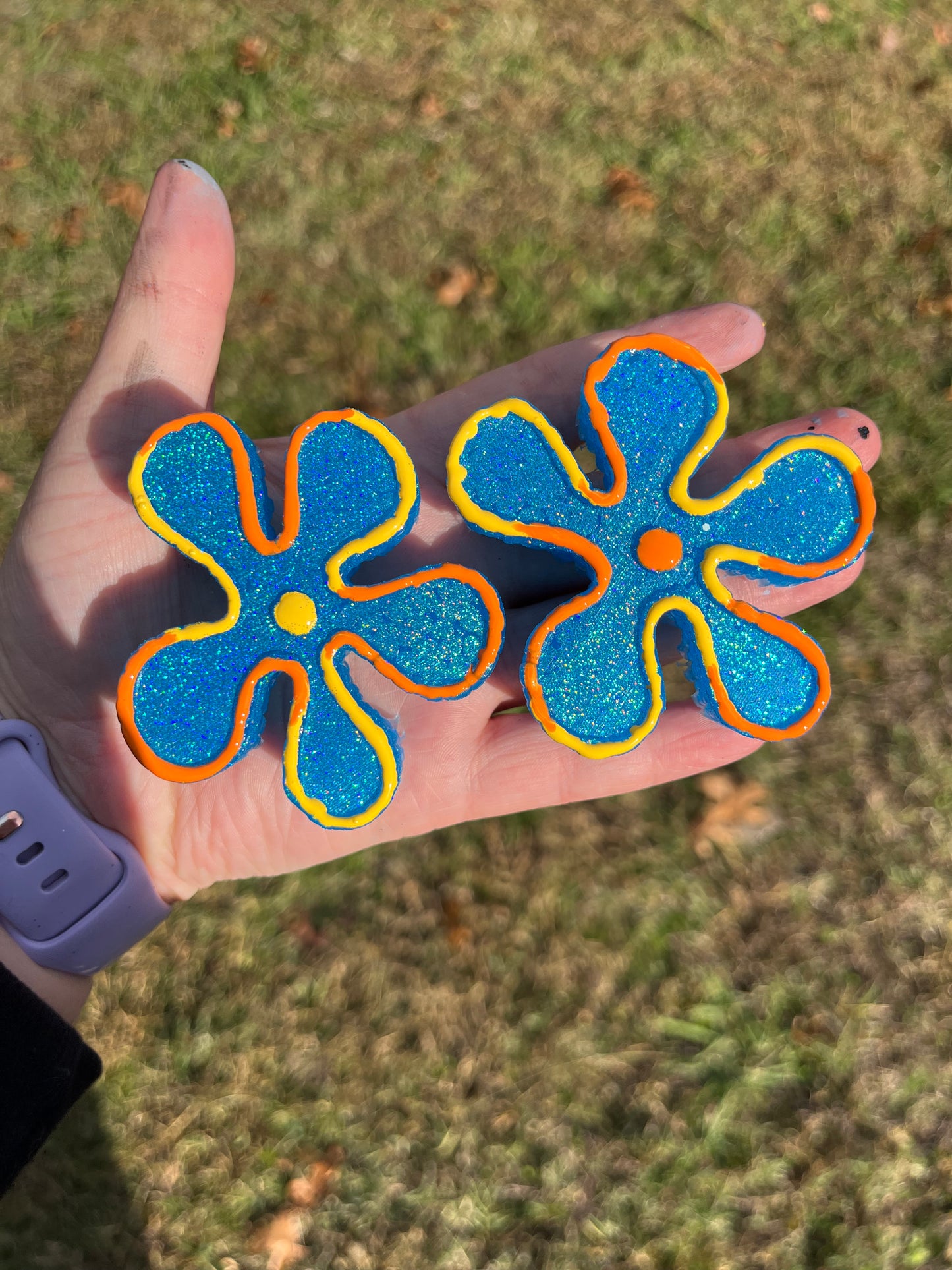 {Bikini Bottom Cloud Flower} Vent Clips Set of 2