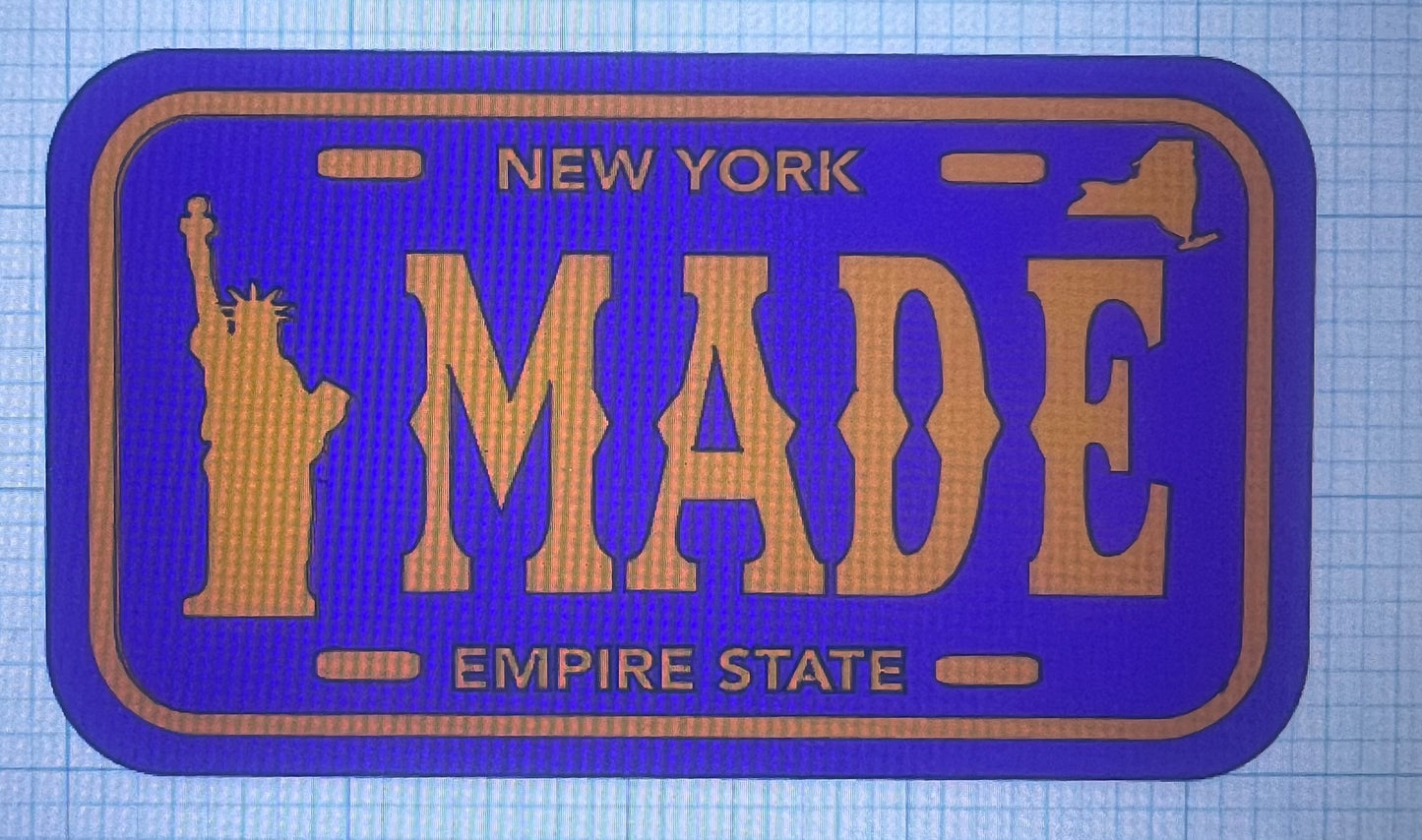 XL rounded Rectangle License plate inserts