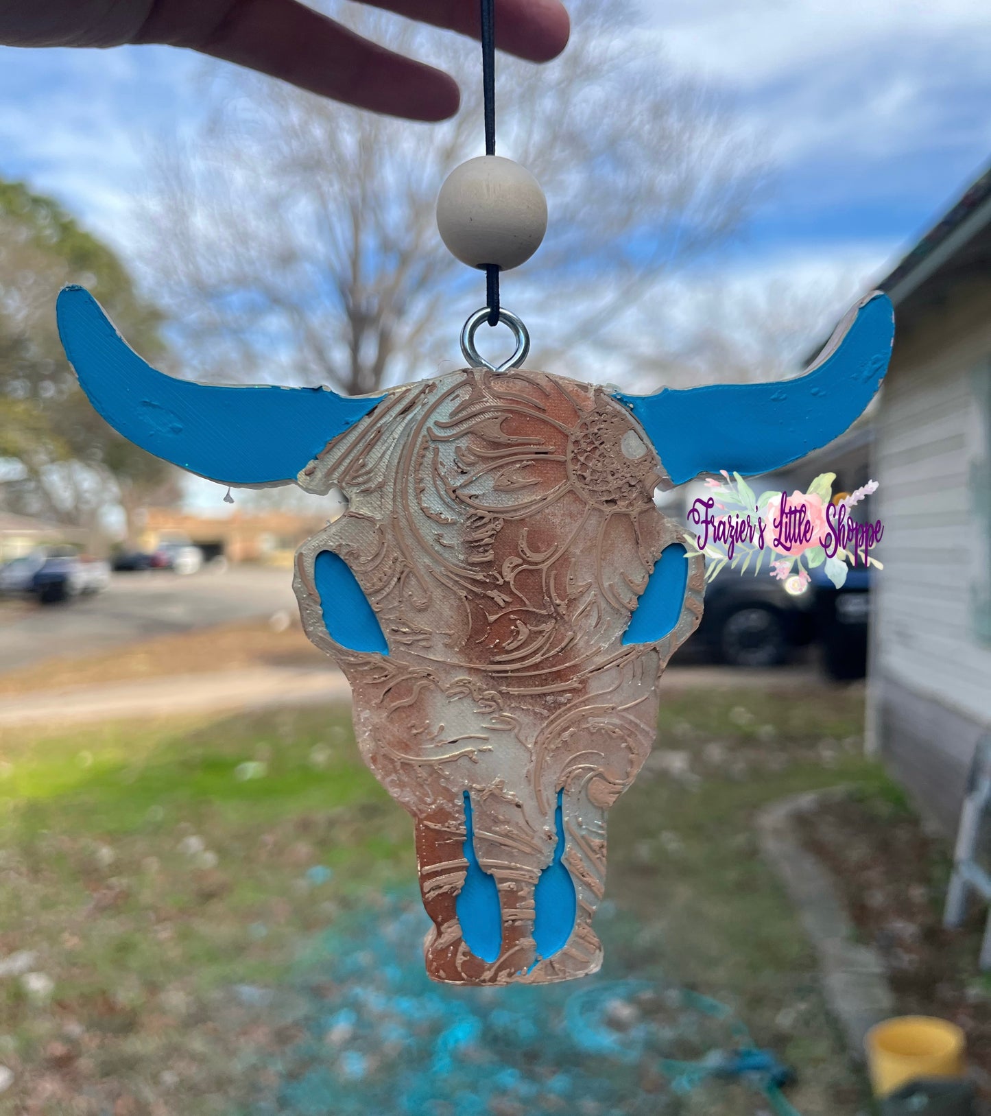 {Leather Bull Skull} Small Medium Large Freshie Sizes