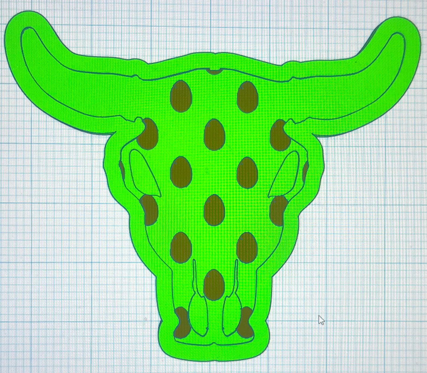 {XL bull skull with inserts} Silicone Mold