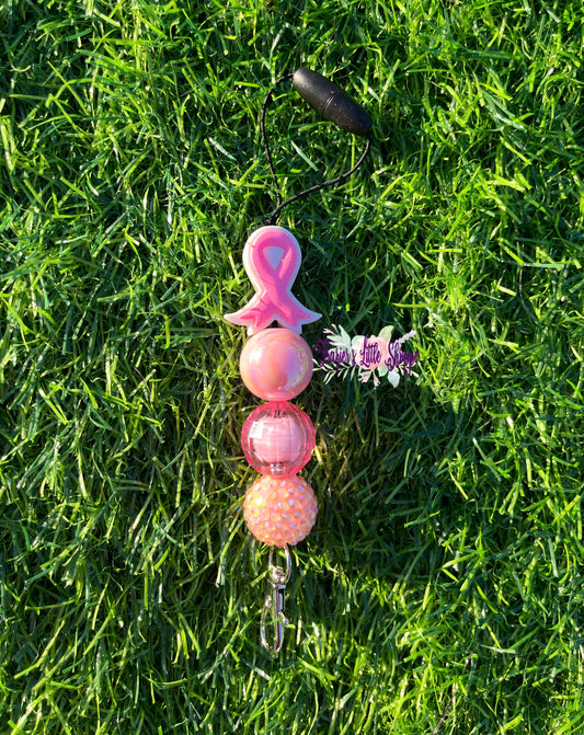 Breast Cancer Awareness Ribbon Freshie hanger