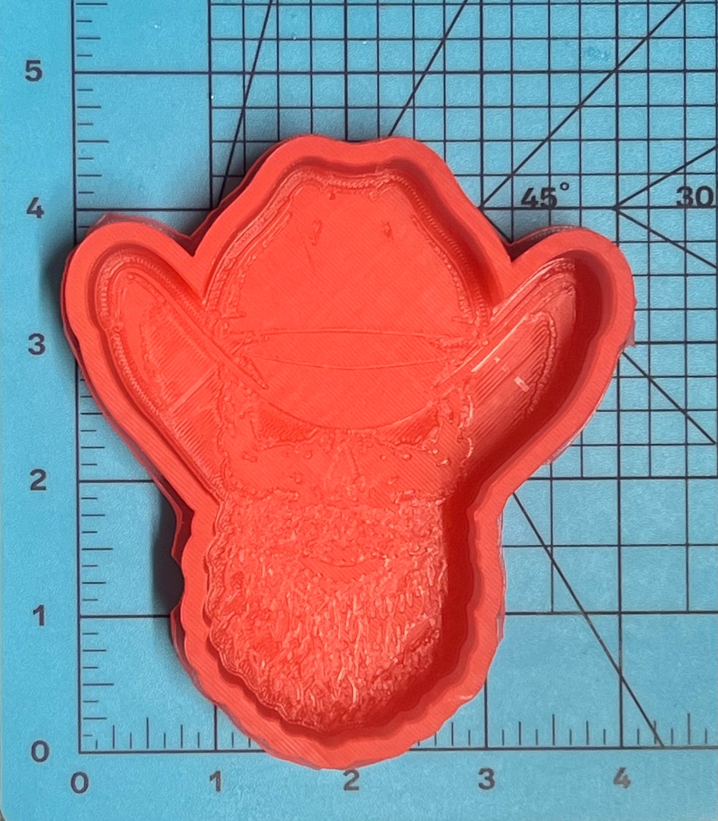 {cowboy bearded skull} Silicone Mold