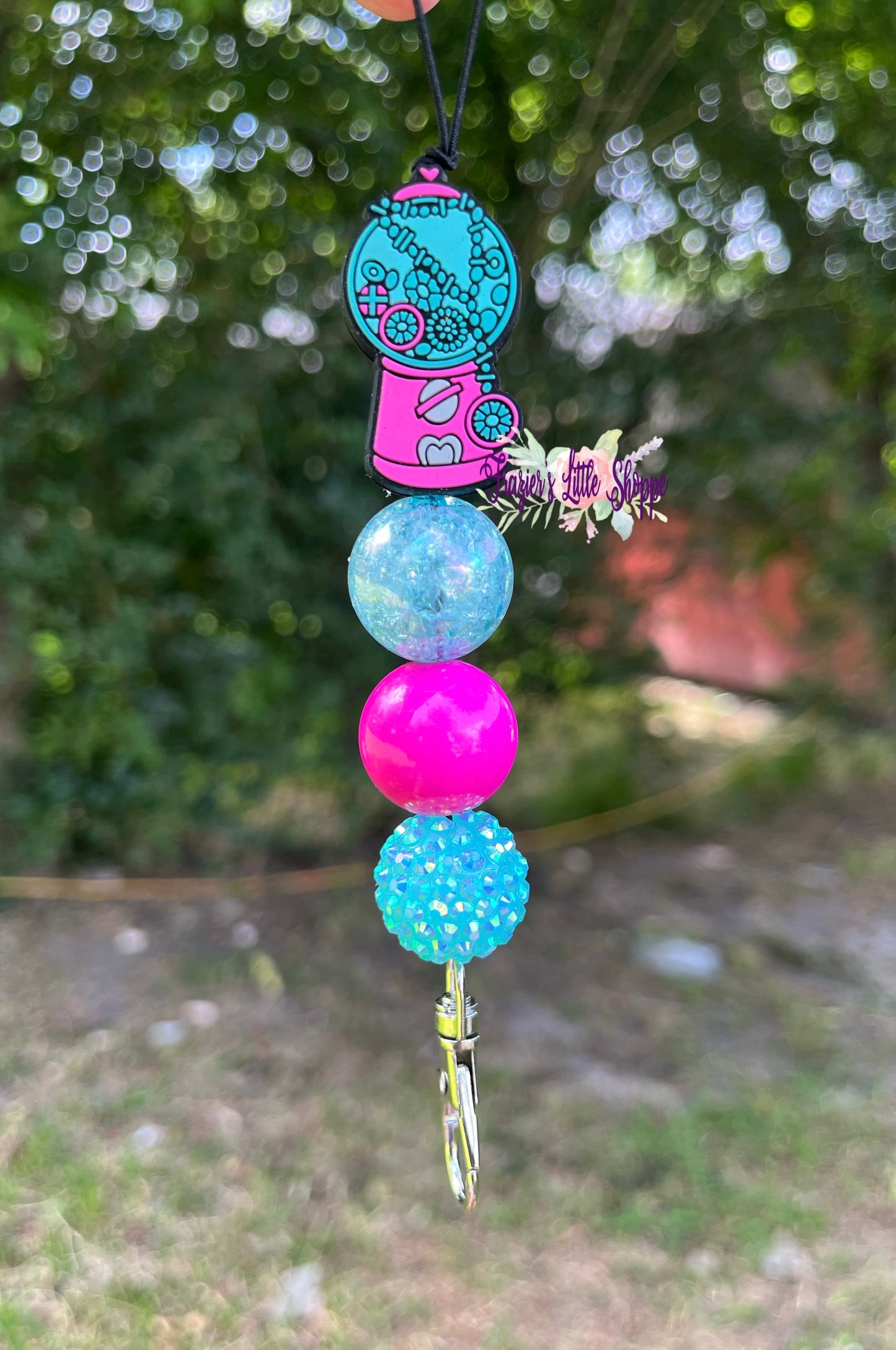 Turquoise Gumball Machine freshie hanger