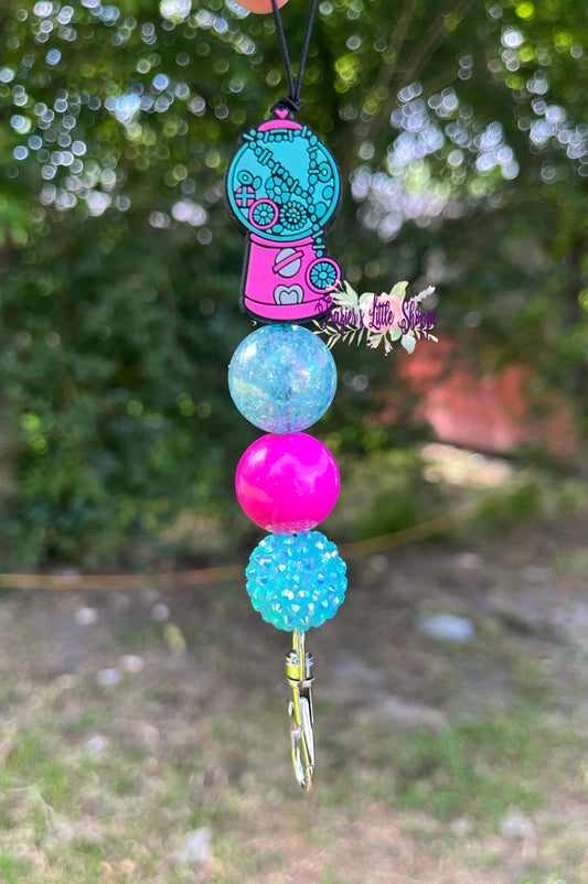 Turquoise Gumball Machine freshie hanger