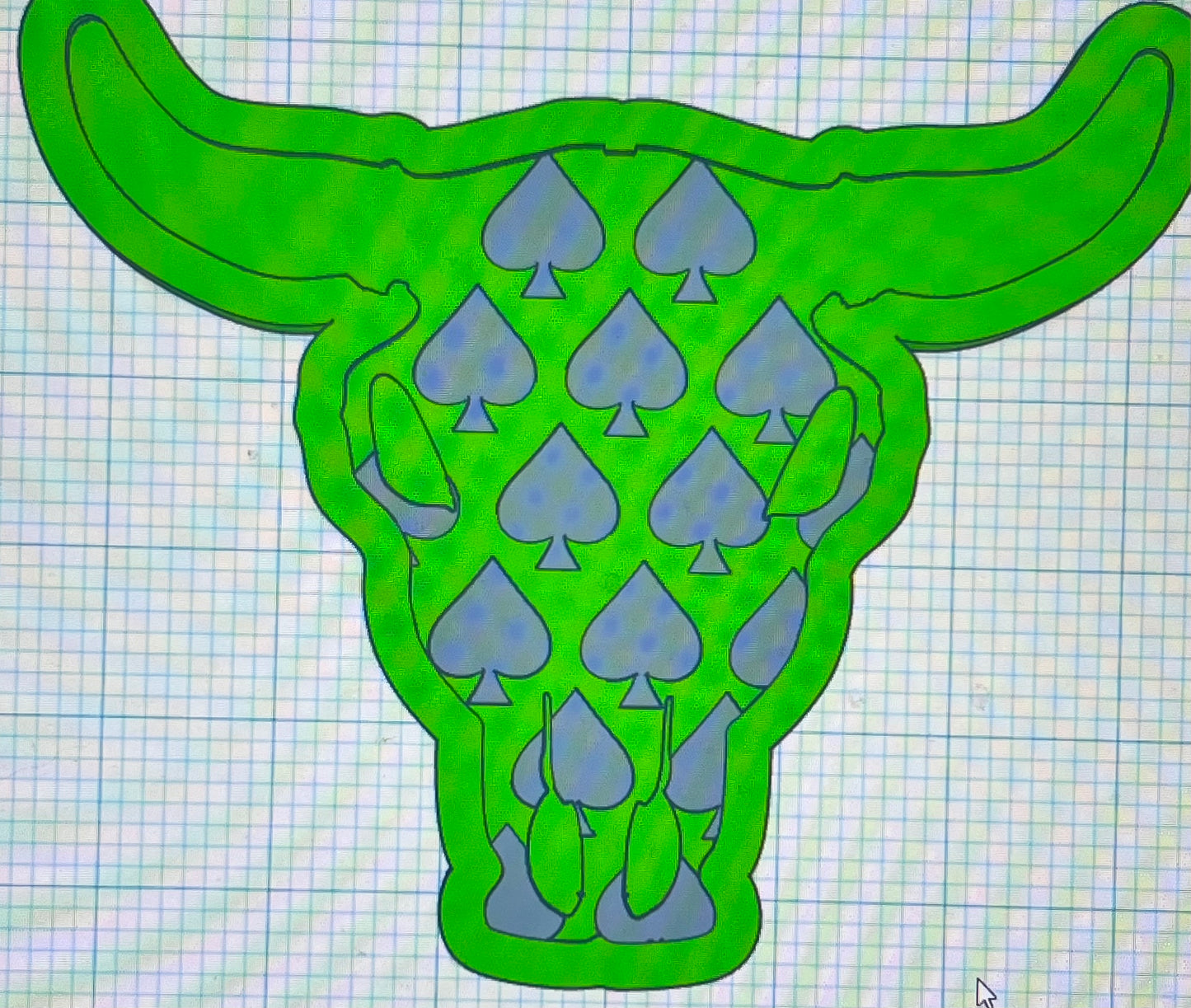 {XL bull skull with inserts} Silicone Mold