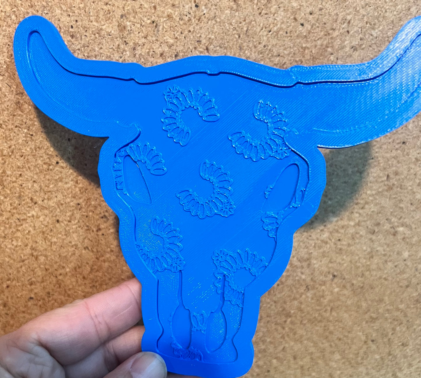 {XL bull skull with inserts} Silicone Mold