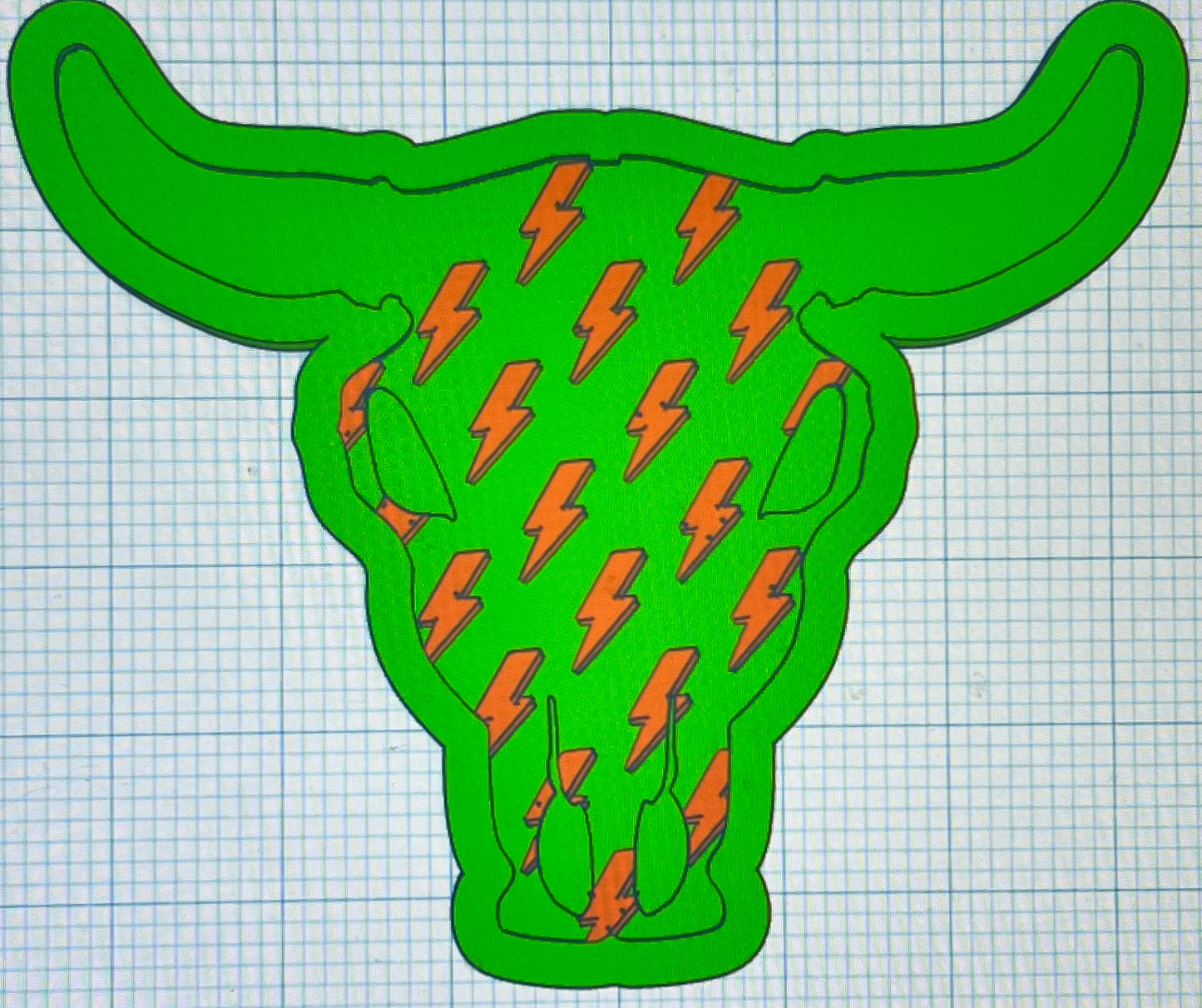 {XL bull skull with inserts} Silicone Mold