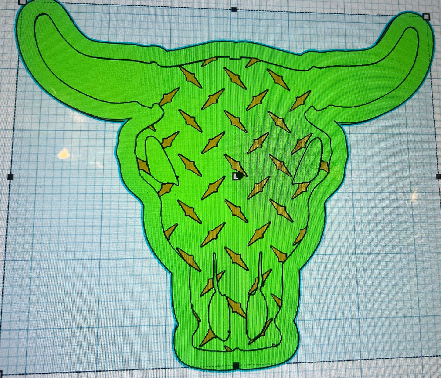 {XL bull skull with inserts} Silicone Mold