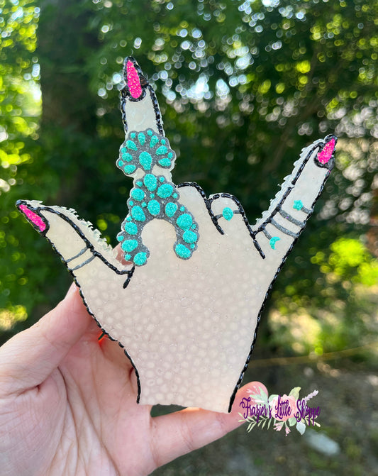 {Turquoise Jewelry Hand} Large Freshie