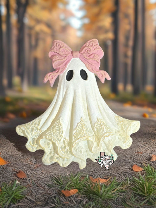 3D Lace Ghost with bow