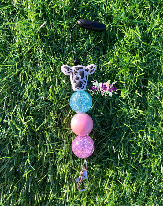 Black Spotted Cow freshie hanger