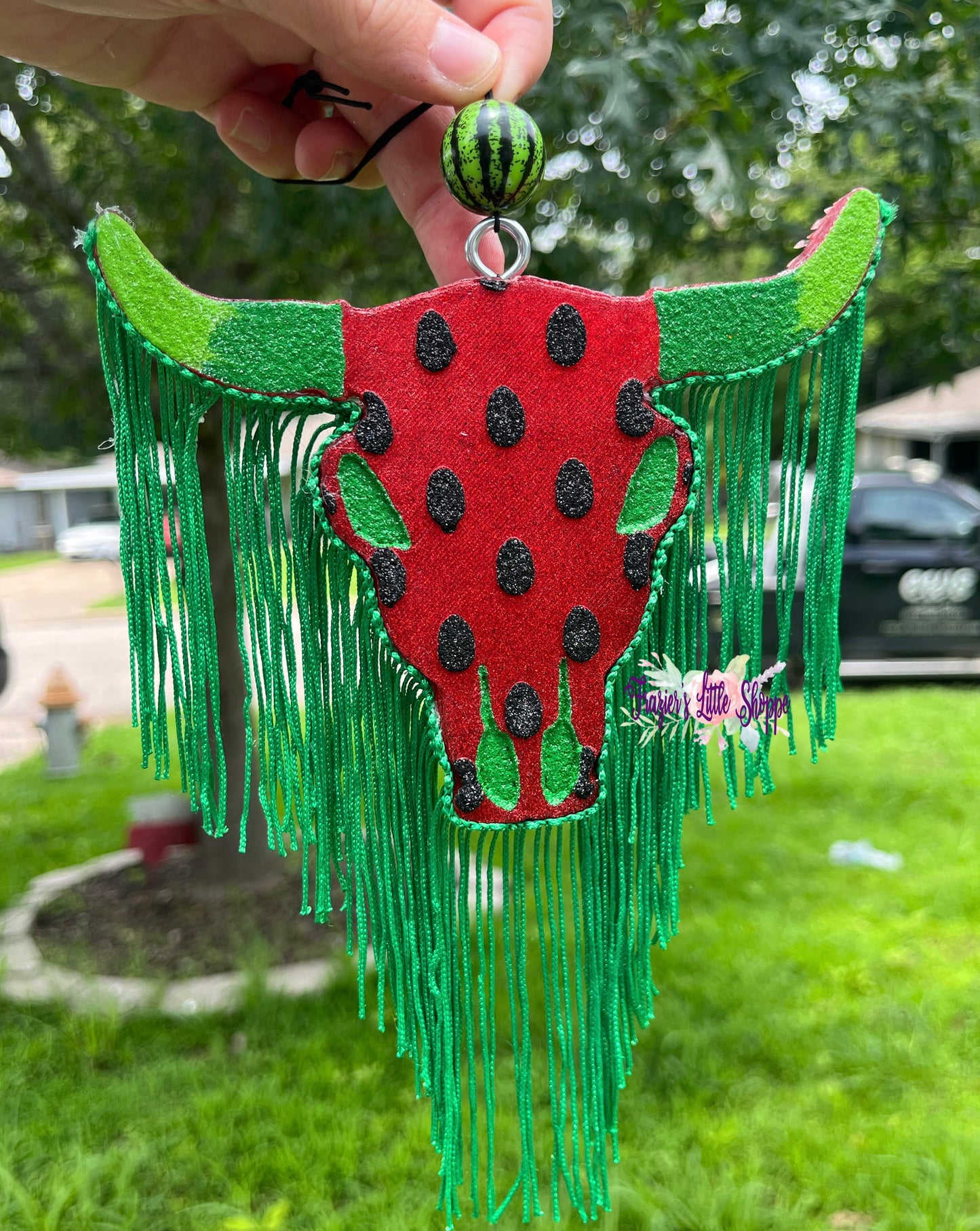{Watermelon Bull Skull} Small Medium Large Freshie Sizes