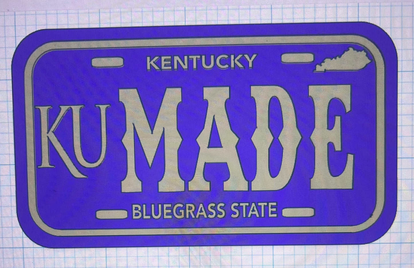 XL rounded Rectangle License plate inserts