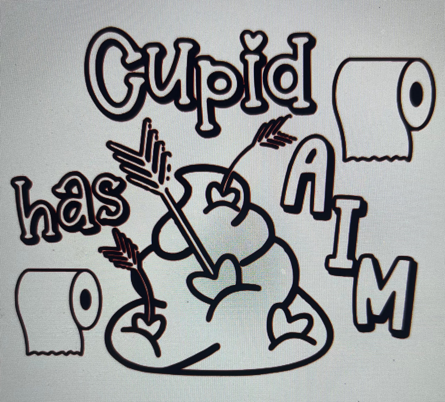 {cupid has shit aim} Silicone Mold