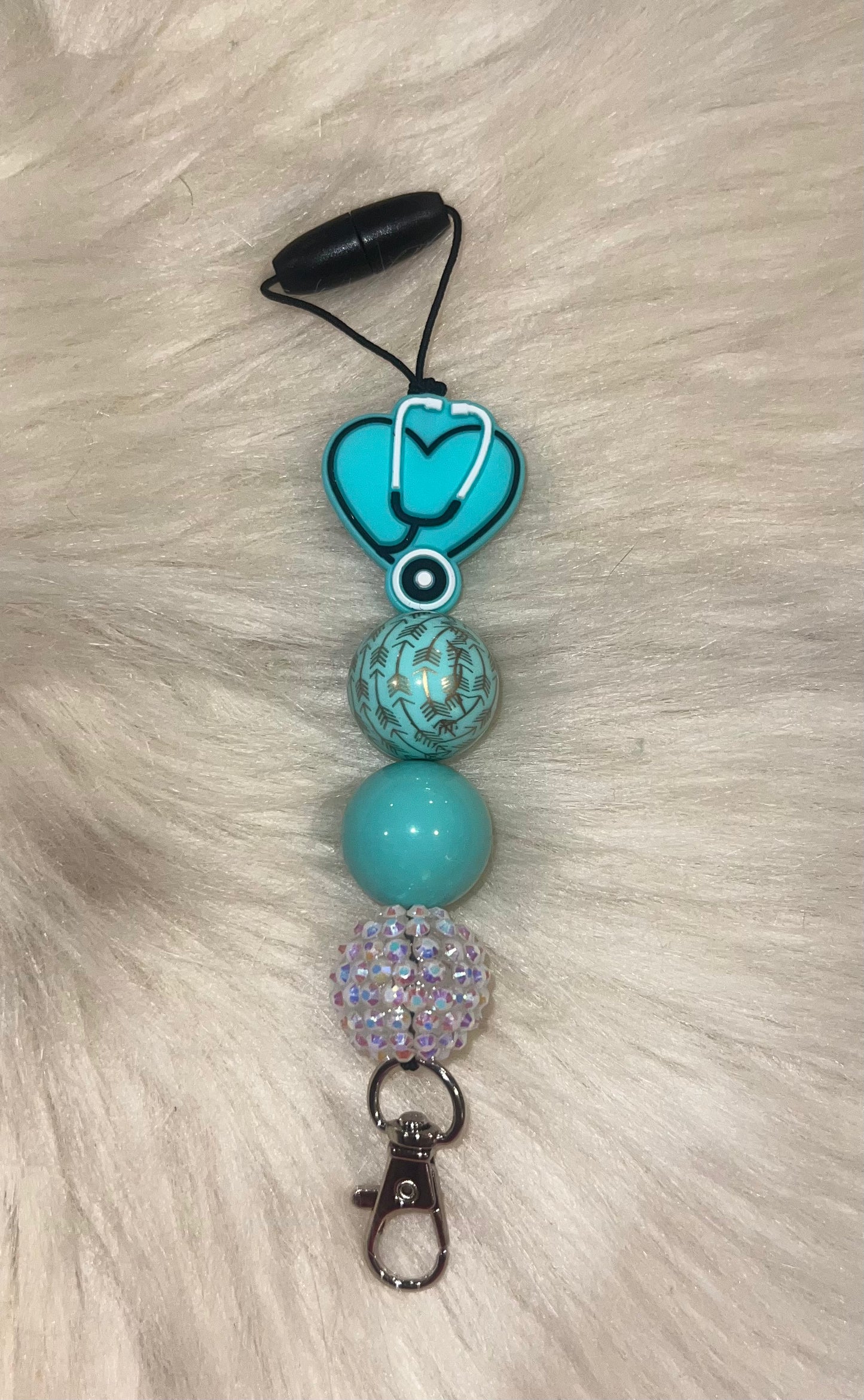 Stethoscope turquoise freshie hanger