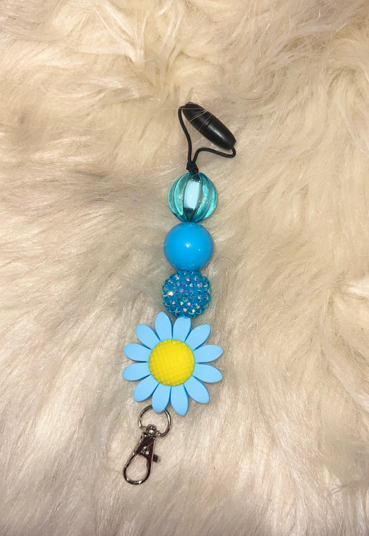 Blue flower freshie hanger