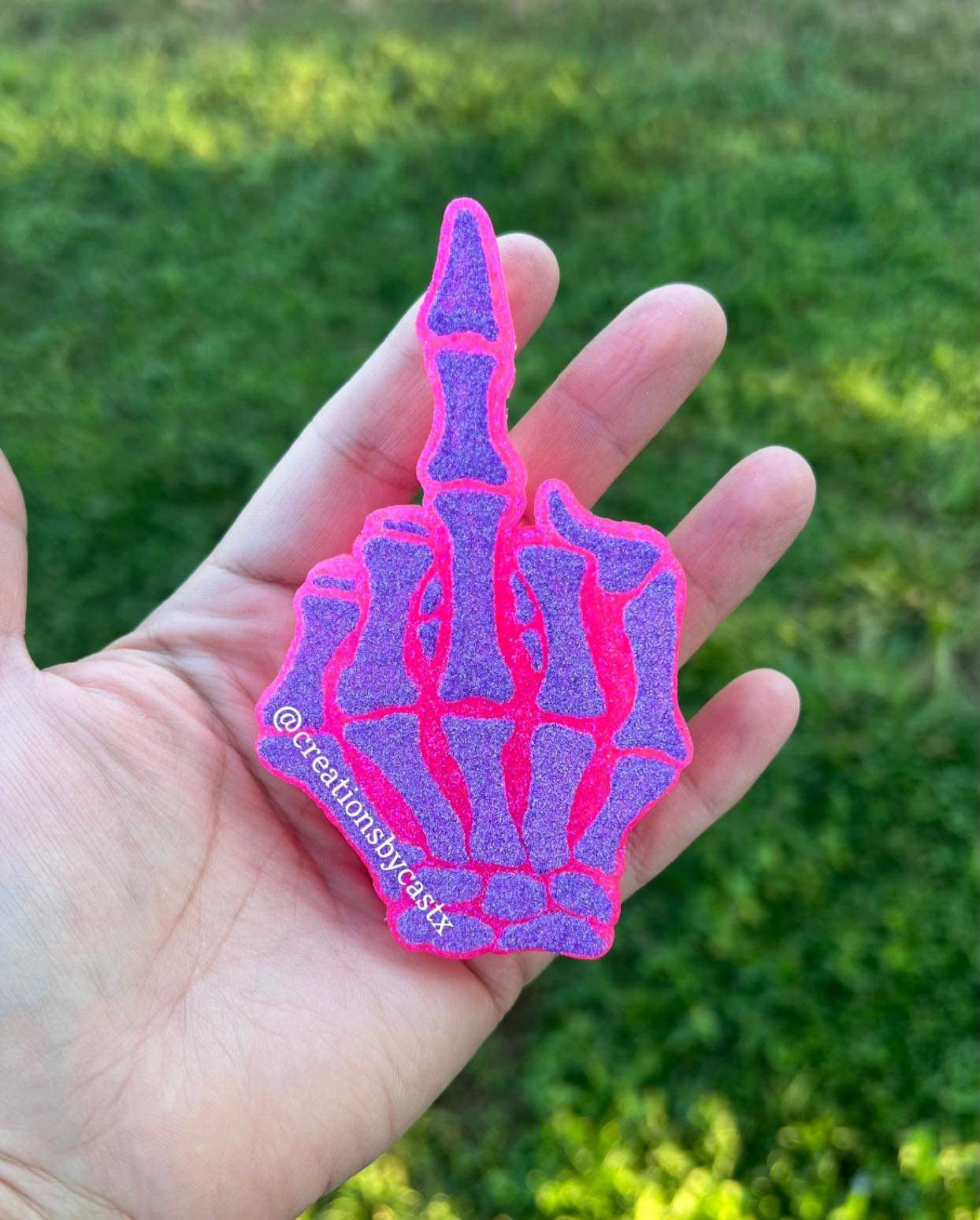 {skeleton middle finger} Silicone Mold