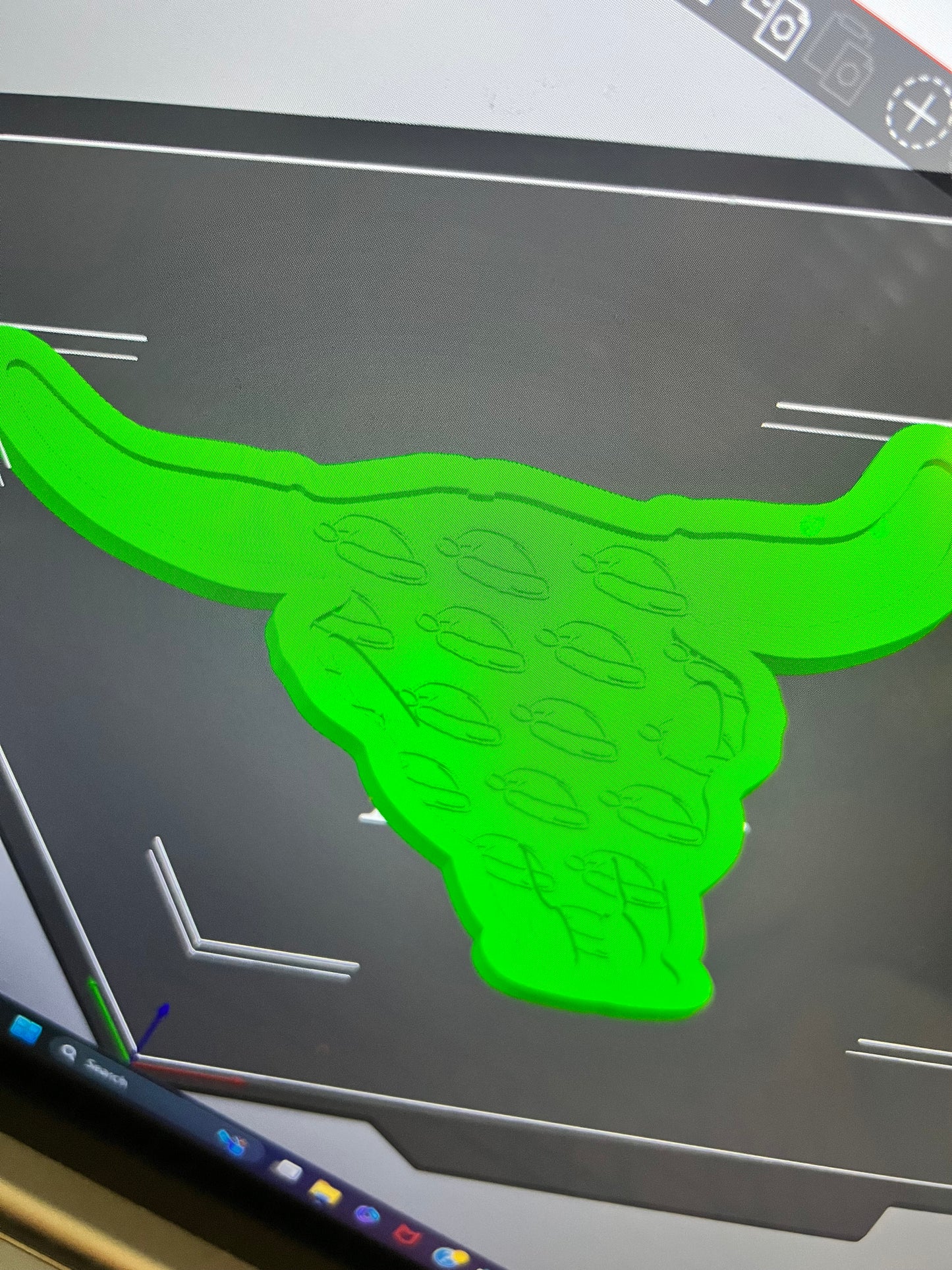 {XL bull skull with inserts} Silicone Mold