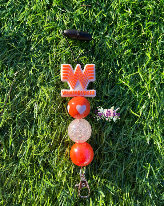 Orange W freshie hanger