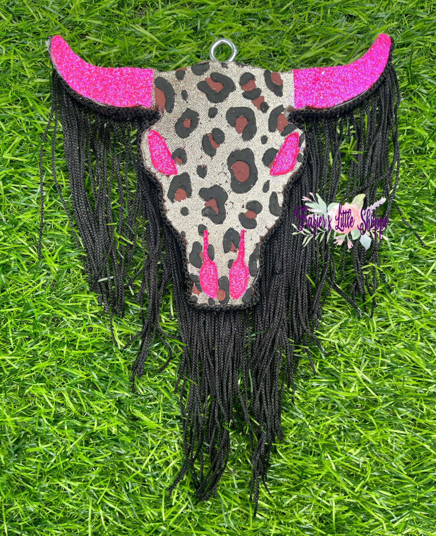 {Leopard Print Bull Skull} Small Medium Large Freshie Sizes