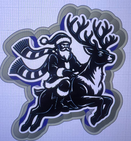 {Santa and Deer} Silicone Mold