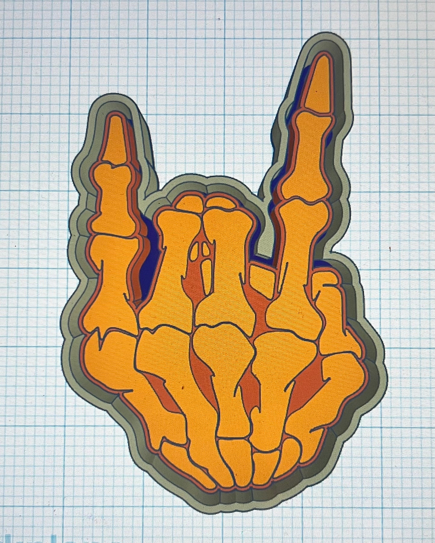 {skeleton horns} Silicone Mold