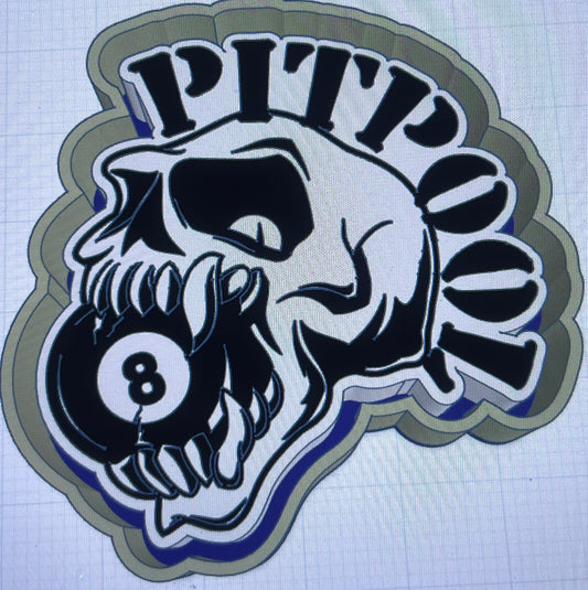 {8ball skull} Silicone Mold