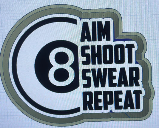 {aim shoot swear} Silicone Mold