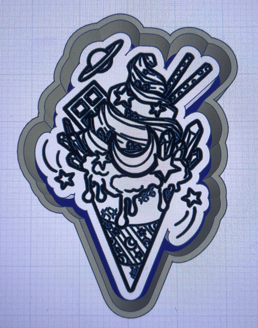 {Out of this world ice cream} Silicone Mold