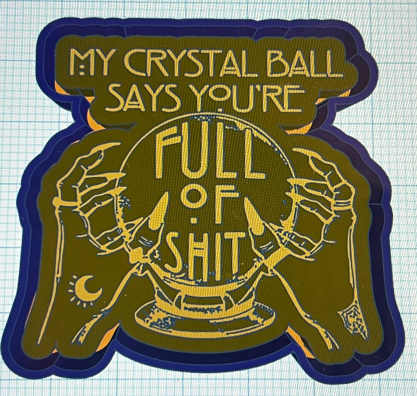{crystal ball full of shit} Silicone Mold
