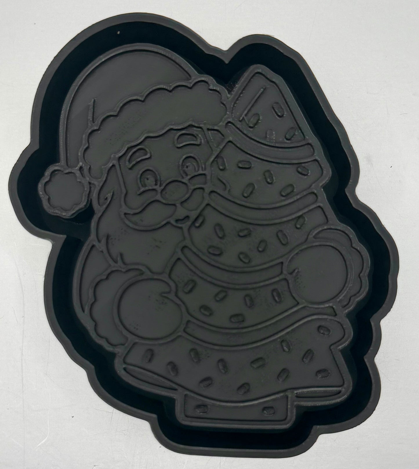 Santa and cake silicone mold