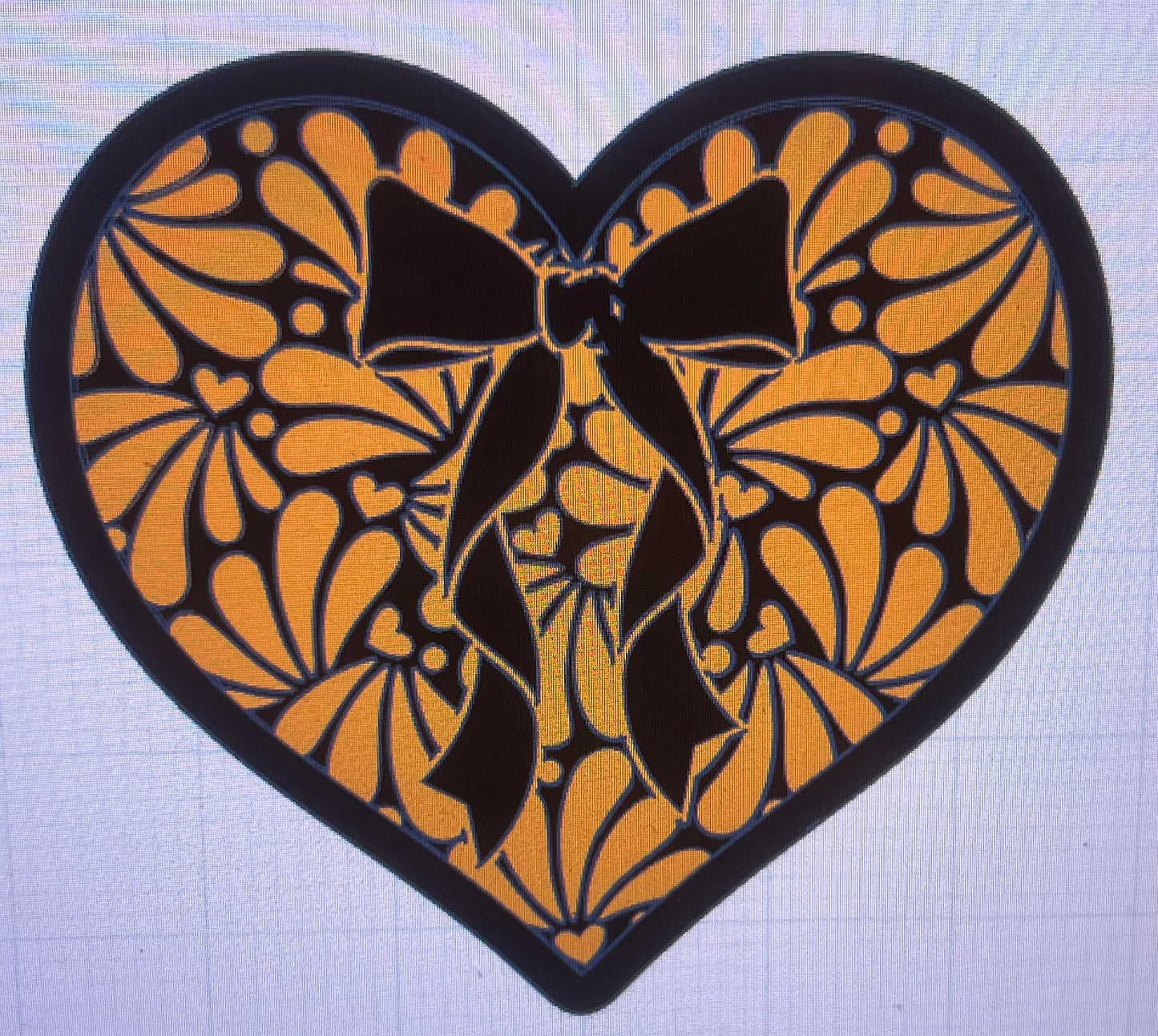 {XL heart w inserts} silicone mold