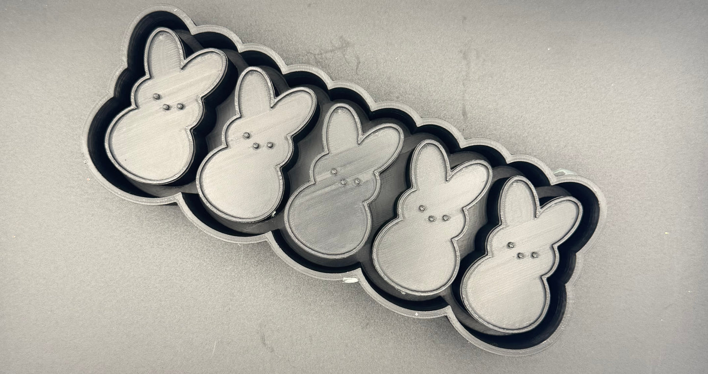 Marshmallow rabbit charm set