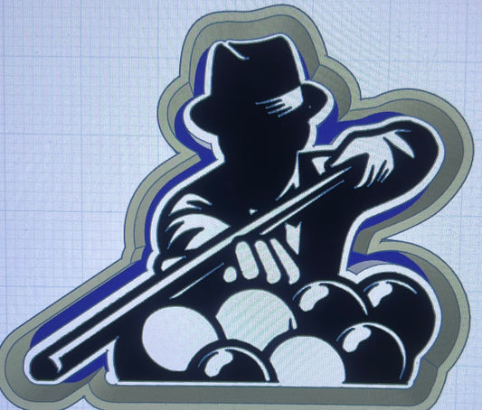 {Pool player} Silicone Mold