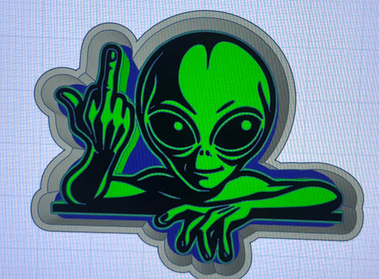 {Alien flipping off} Silicone Mold
