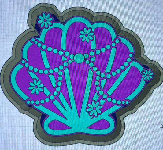 {clam and pearls} Silicone Mold