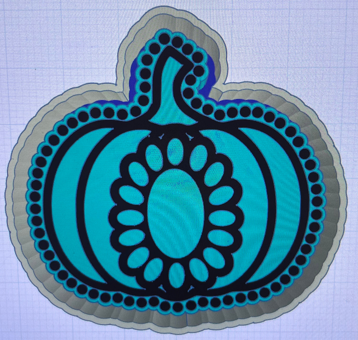 {Turquoise Pumkin} Silicone Mold