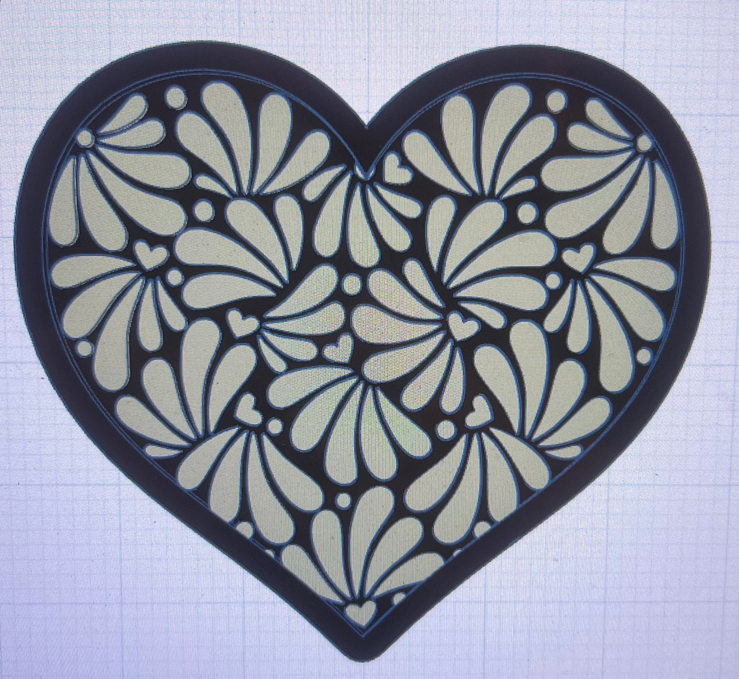 {Small heart w inserts} silicone mold