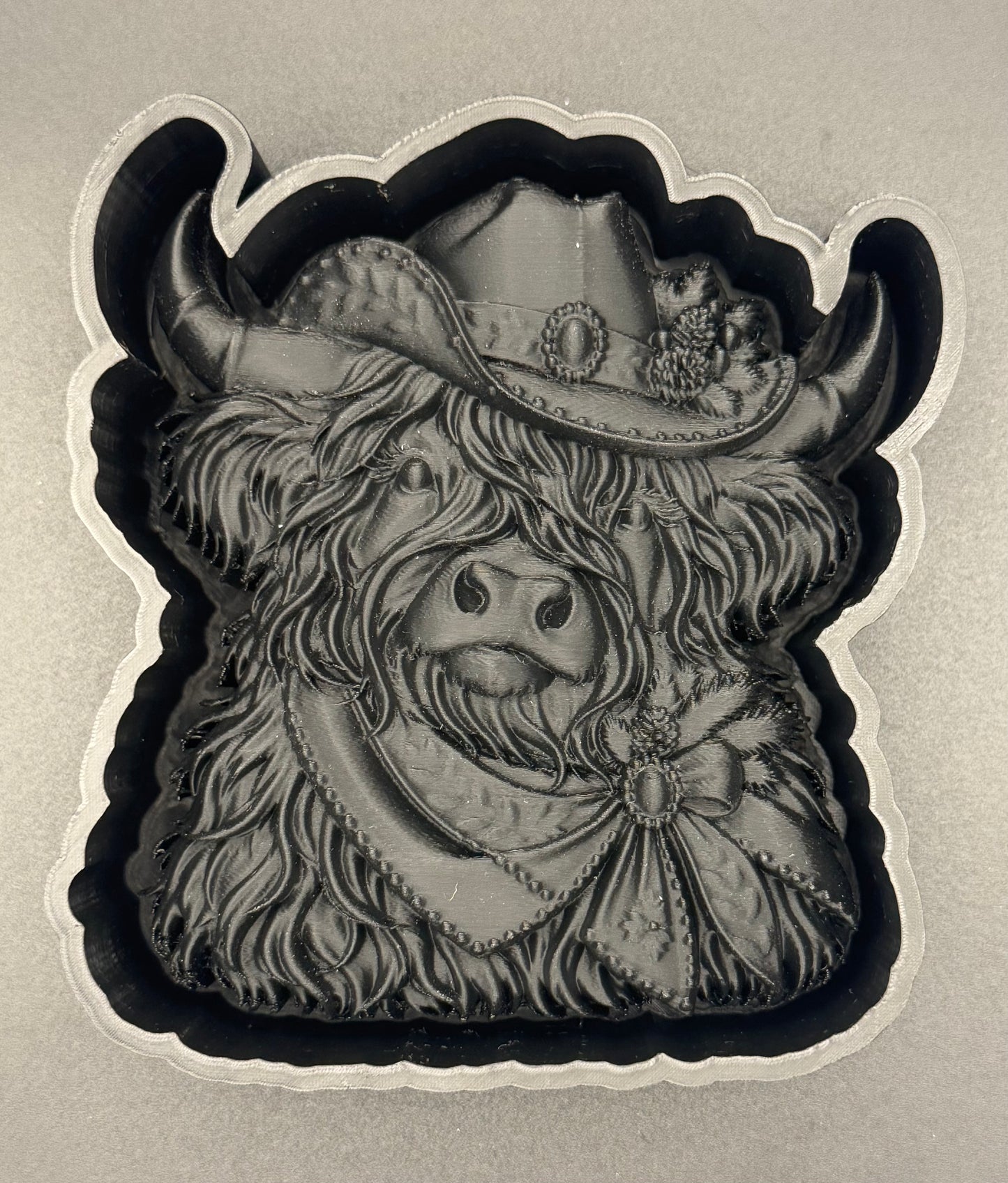 3d Highland cow w hat
