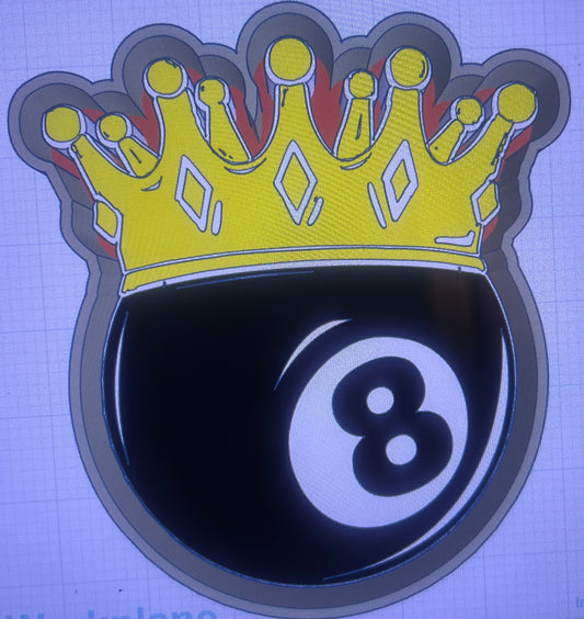 {8 ball crowned} Silicone Mold