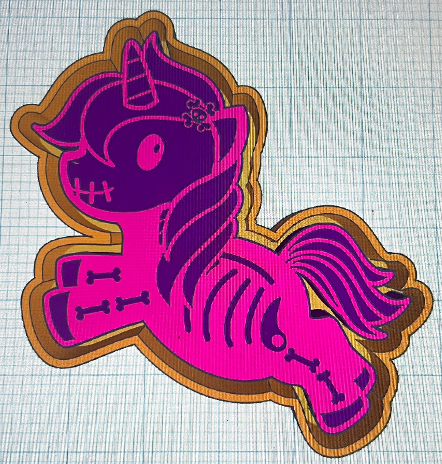 {skeleton unicorn} Silicone Mold
