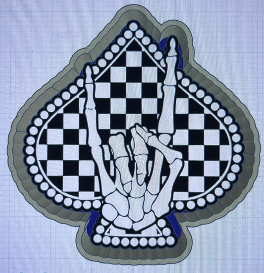 {Spade w rock skeleton rock hand} Silicone Mold
