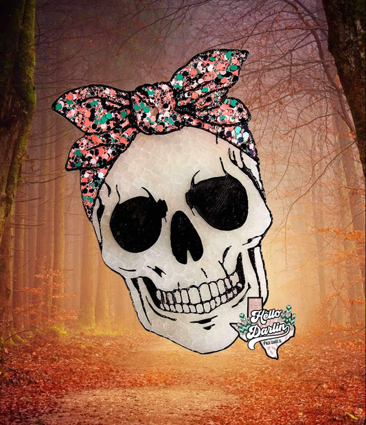 {skull w a bow} DBD Silicone Mold