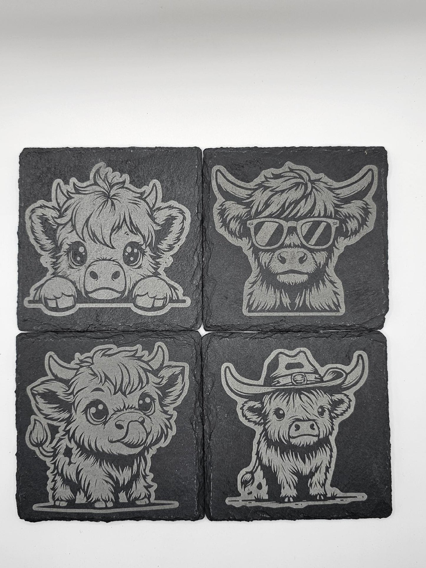 Cute Cow Slate coasters