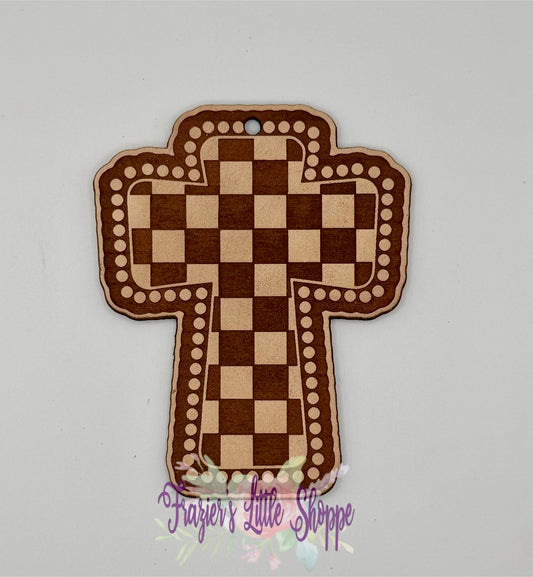 Checkered Cross Leather freshies