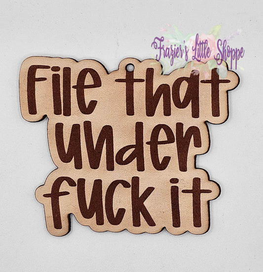 File that leather freshie blank