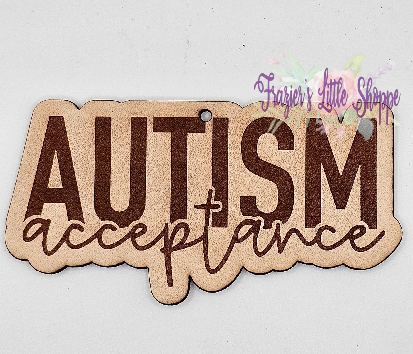 Autism Acceptance leather freshie blank