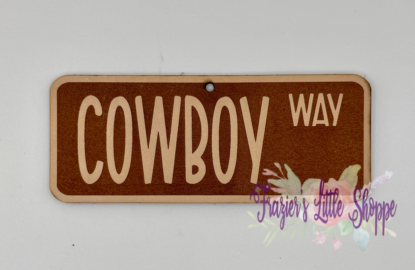 Cowboy Way leather freshie blank